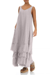 Maxi Greige Gauze Linen Dress 3