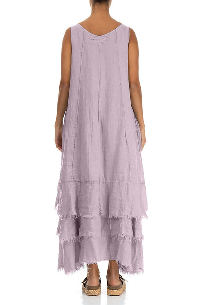 Maxi Lilac Gauze Linen Dress