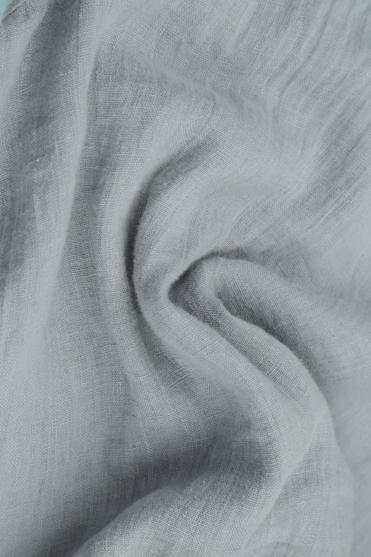 Maxi Silver Grey Gauze Linen Dress