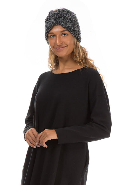 Mélange Grey Alpaca Wool Headband 2