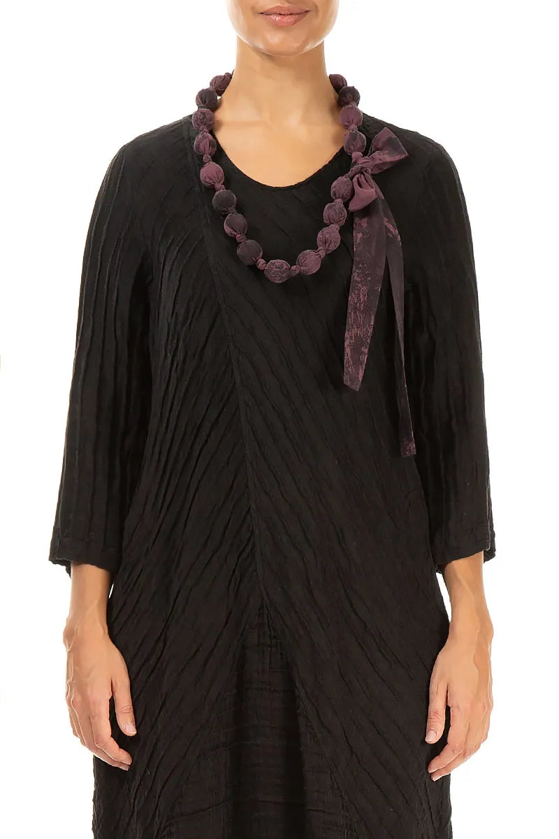 Merlot Alabaster Silk Cotton Bead Necklace 1