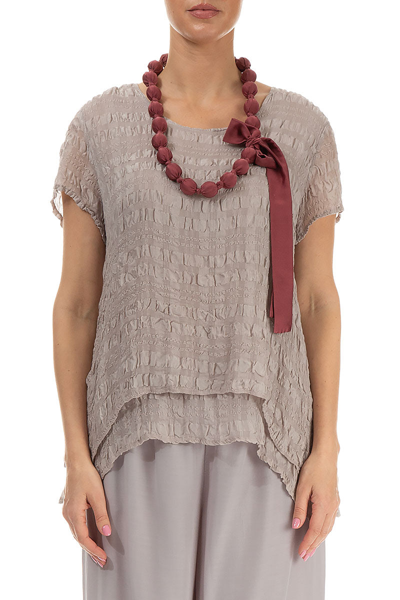 Merlot Silk Bead Necklace 1