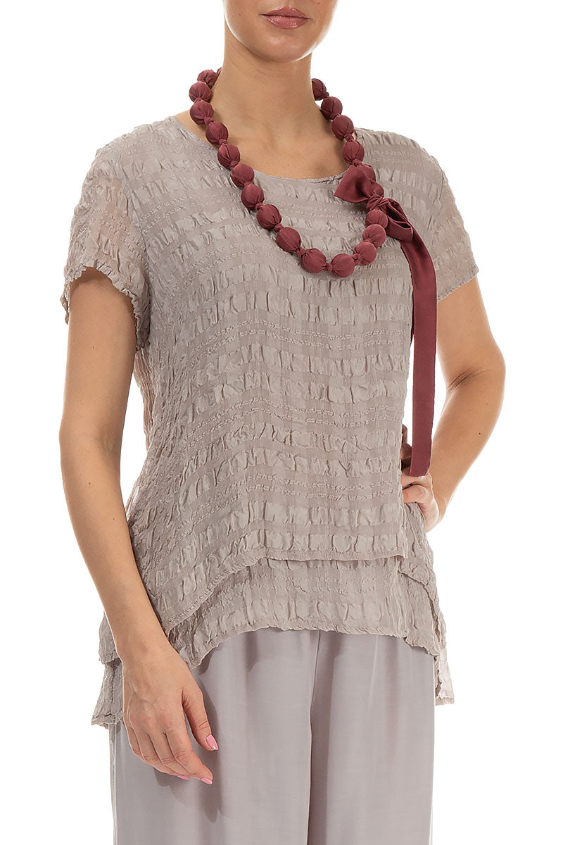 Merlot Silk Bead Necklace 3