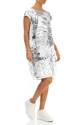Midi Balloon Serenity White Linen Dress 3