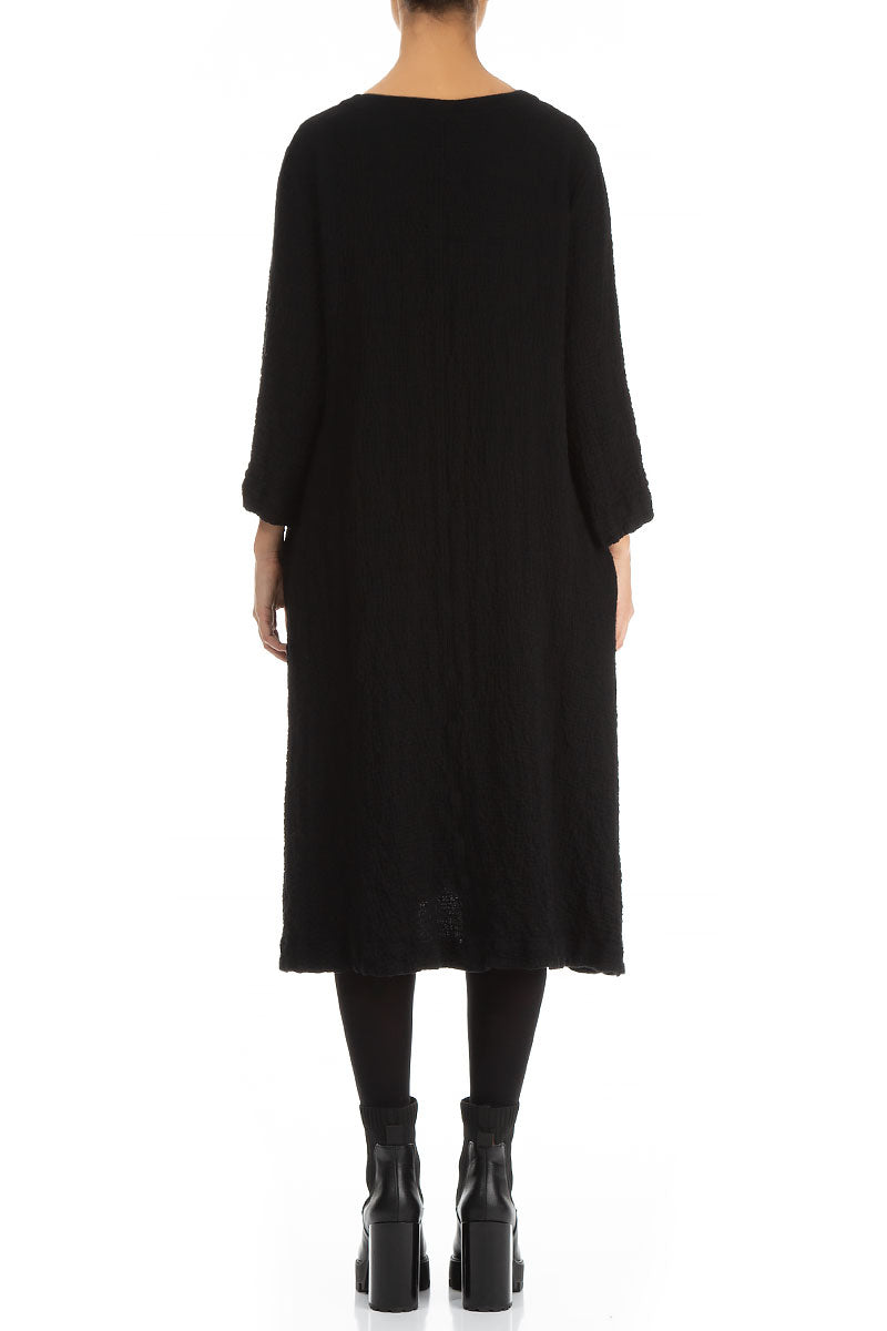 Midi Black Wool Dress 2