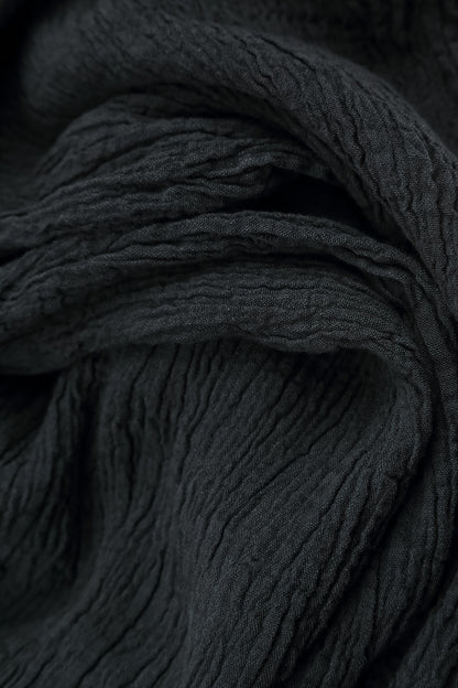 Jupe mi-longue en lin et viscose graphite