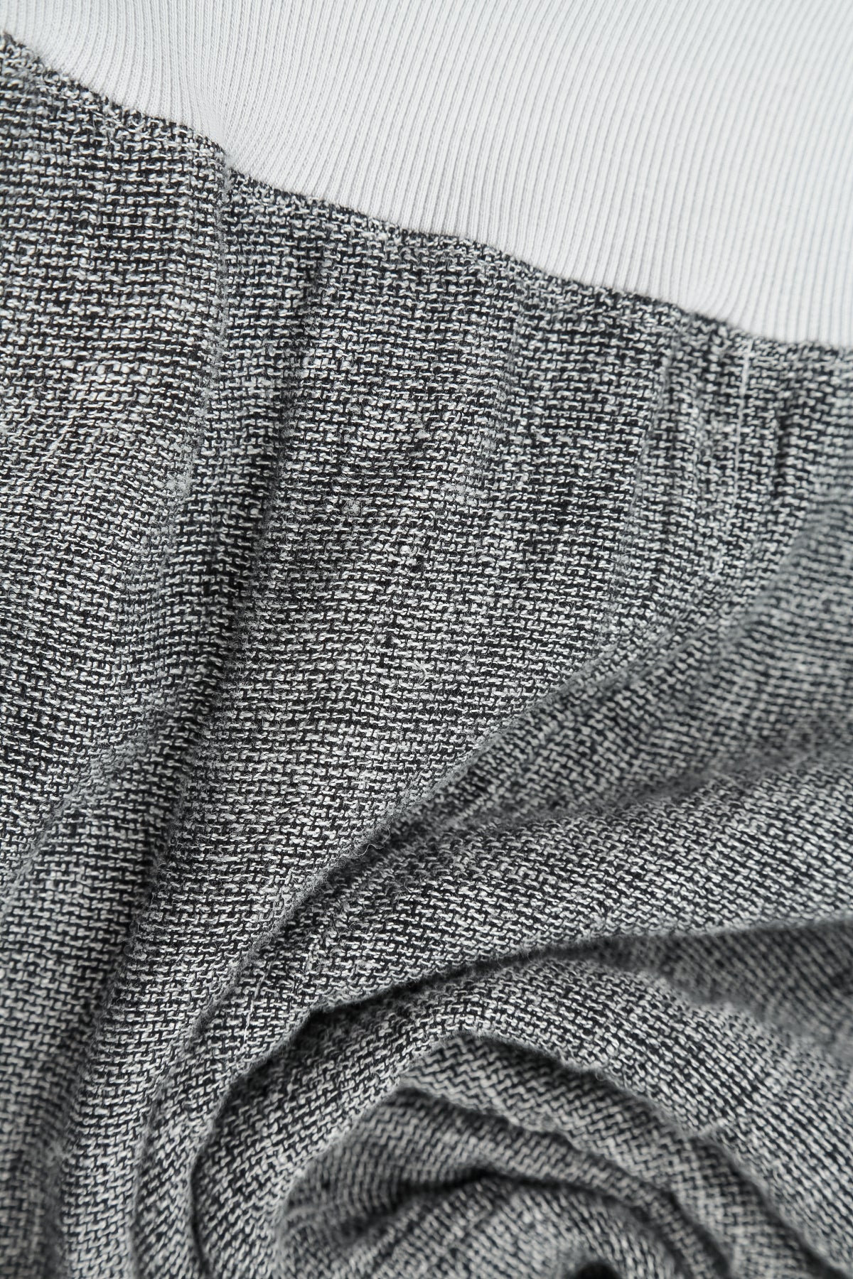 Jupe midi en Lin gris chiné
