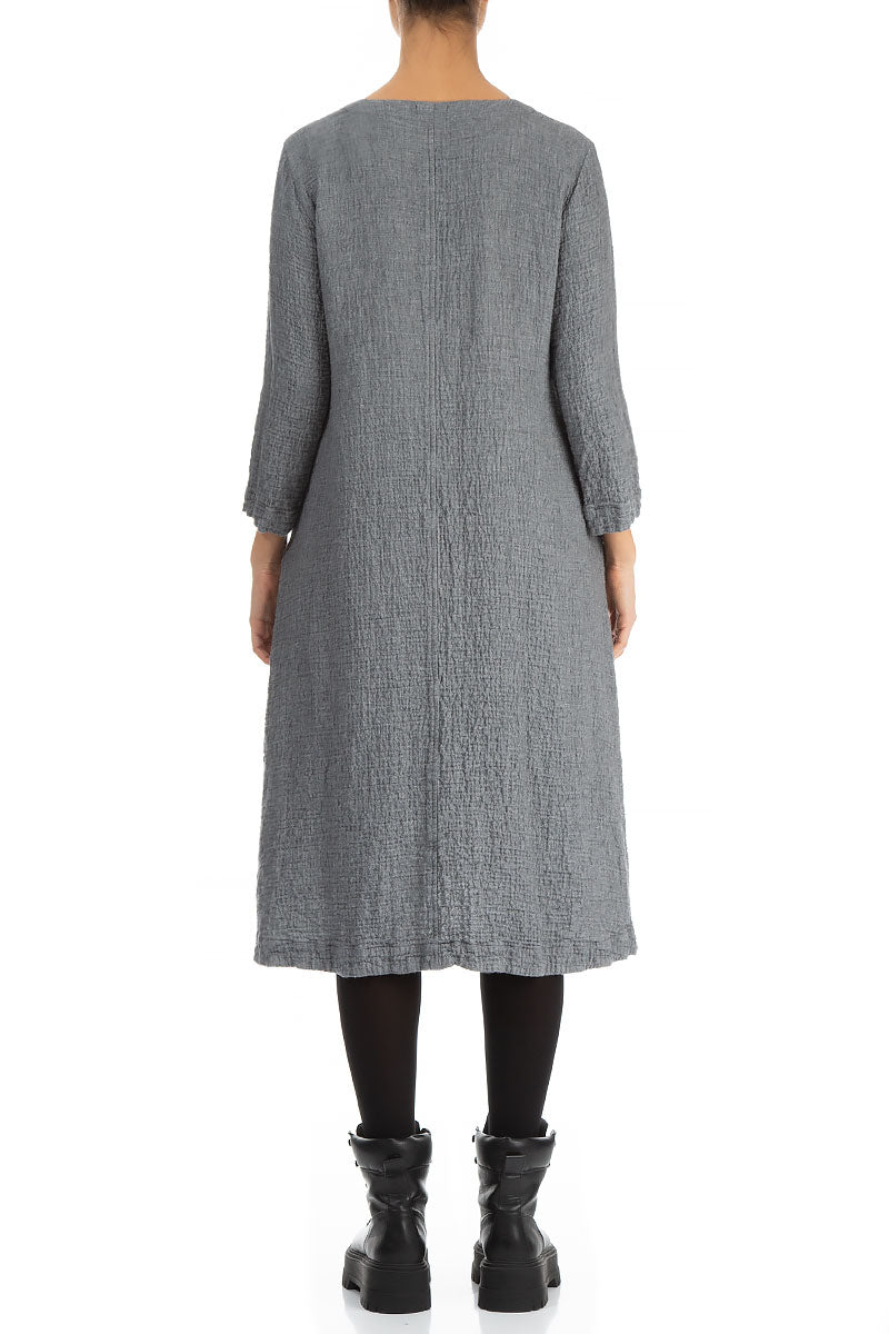 Midi Grey Wool Dress 2