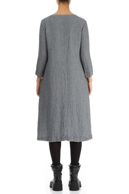 Midi Grey Wool Dress 2
