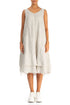 Midi Striped Sand Linen Dress 1