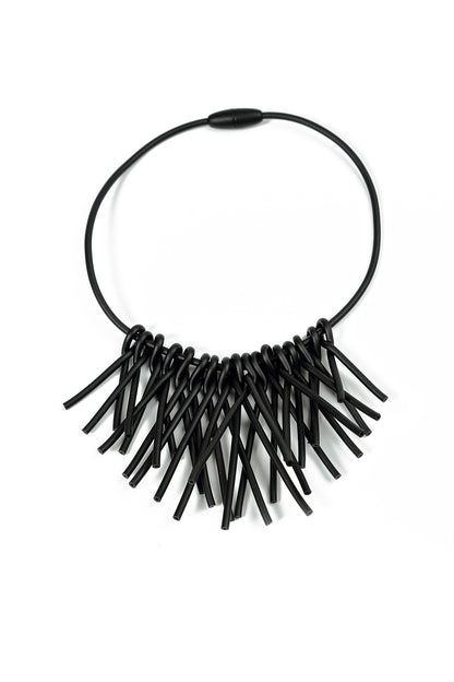 Collier en caoutchouc noir Midnight Cluster