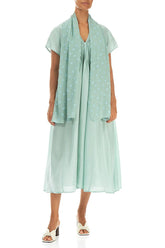 Mint Light Dotty Silk Scarf 2