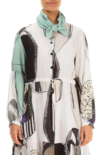 Mint Pure Silk Square Scarf 1