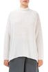 Mock Neck White Wool Sweater 1