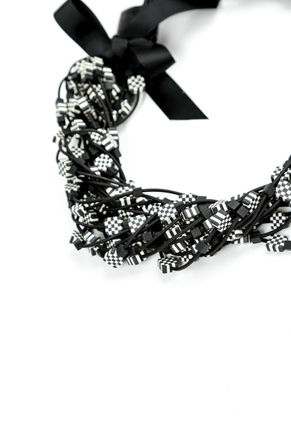 Monochrome Layer Clay Necklace 4