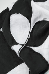 Monochrome Petal Linen Dress 6