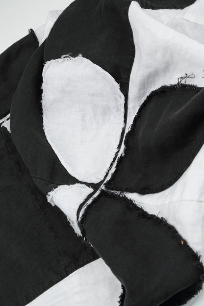 Monochrome Petal Linen Dress 6