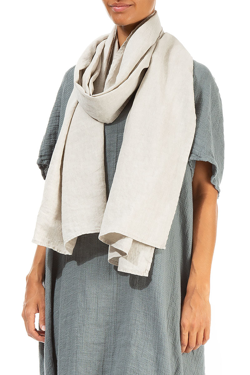 Natural Linen Scarf 3