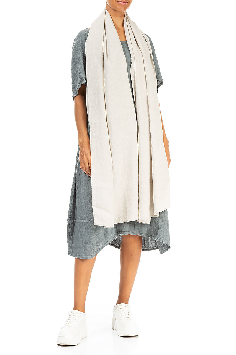 Natural Linen Scarf 2