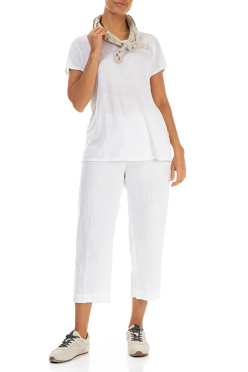 Salbeifarbener Leinen-Gaze-Schal