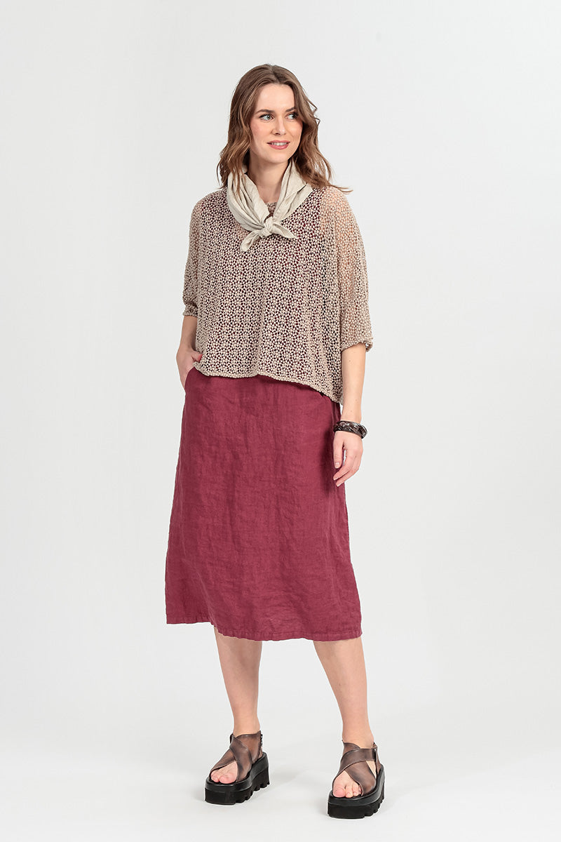 Natural Linen Square Scarf 5
