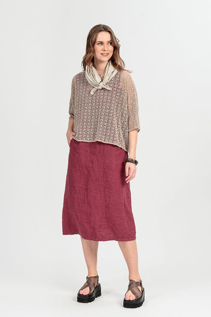 Natural Linen Square Scarf 5