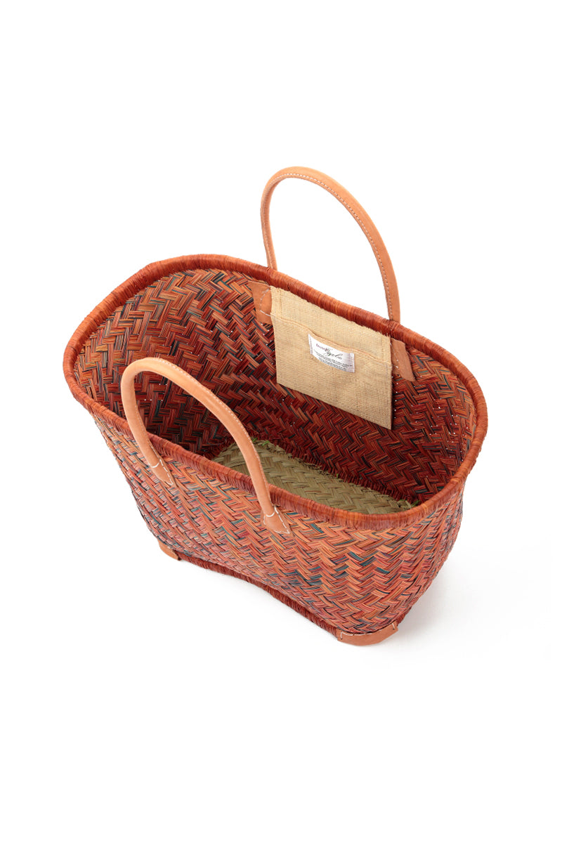Natural Mini Rust French Market Basket 5