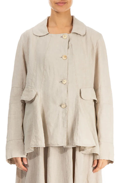 Veste trapèze en lin naturel