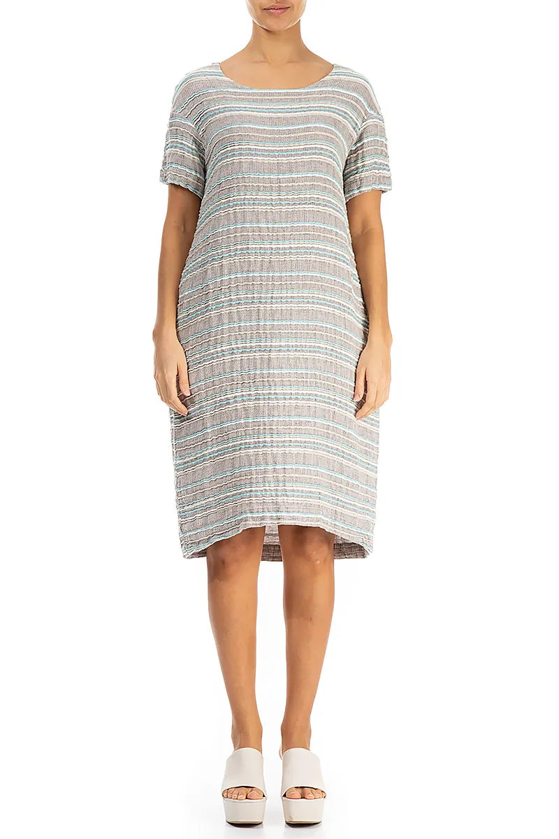 Natural Stripe Linen Dress 1