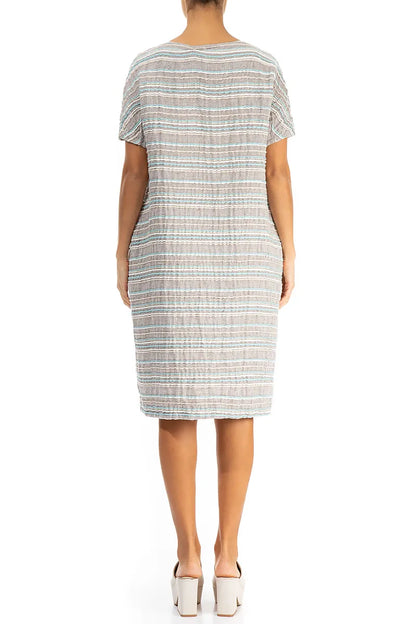 Natural Stripe Linen Dress 2