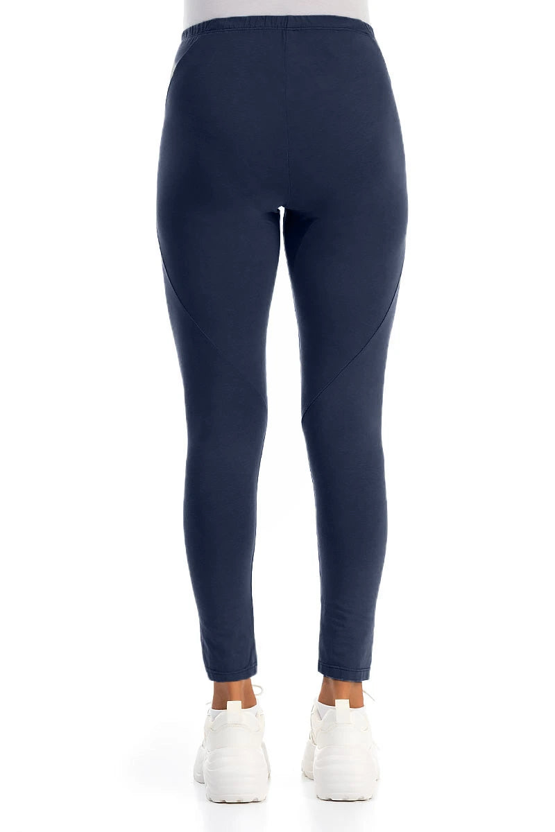Leggings en coton bleu marine