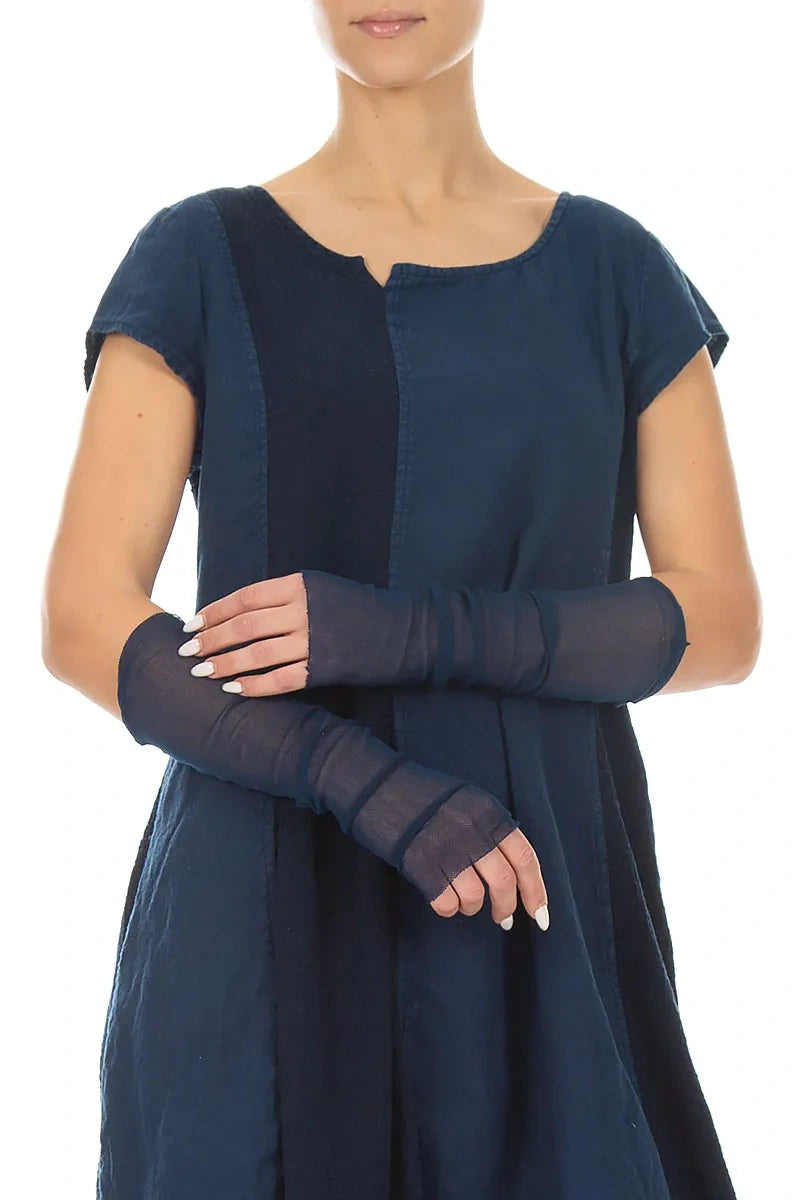 Navy Mesh Soft Cotton Wristlets 3