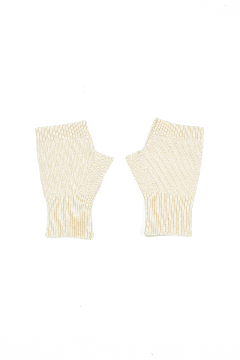Off White Soft Wool Arm Warmers
