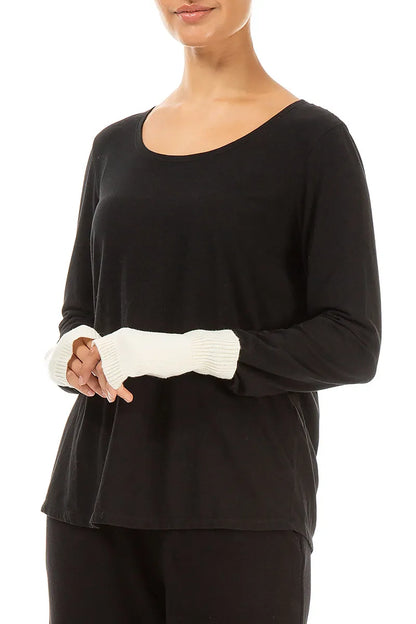 Off White Soft Wool Arm Warmers