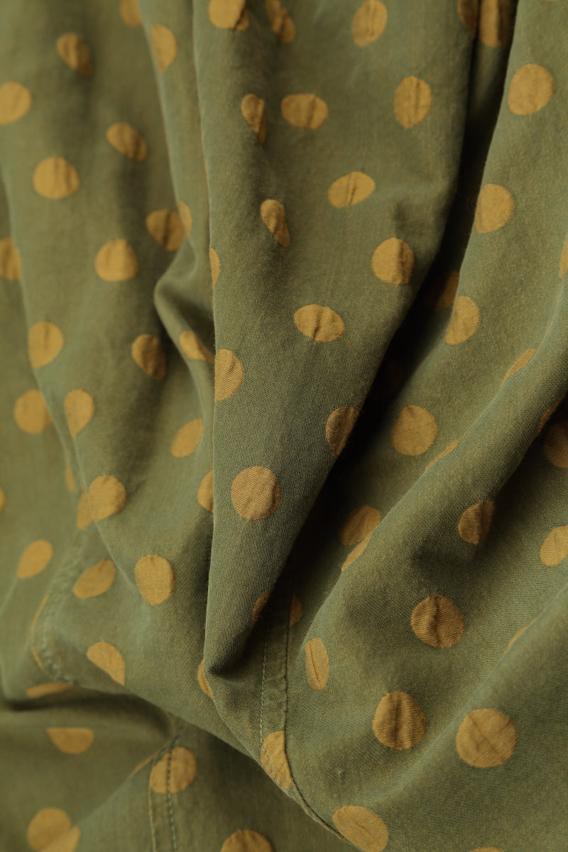 Olive Dotty Silk Bead Necklace 7