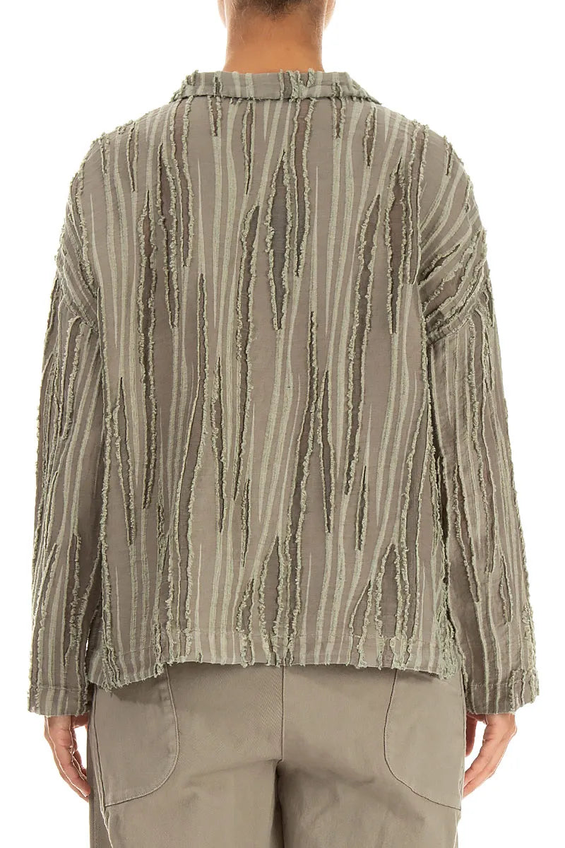Olive Fray Weave Jacket 2