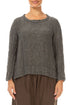 Olive Grey Mélange Linen Blouse 1