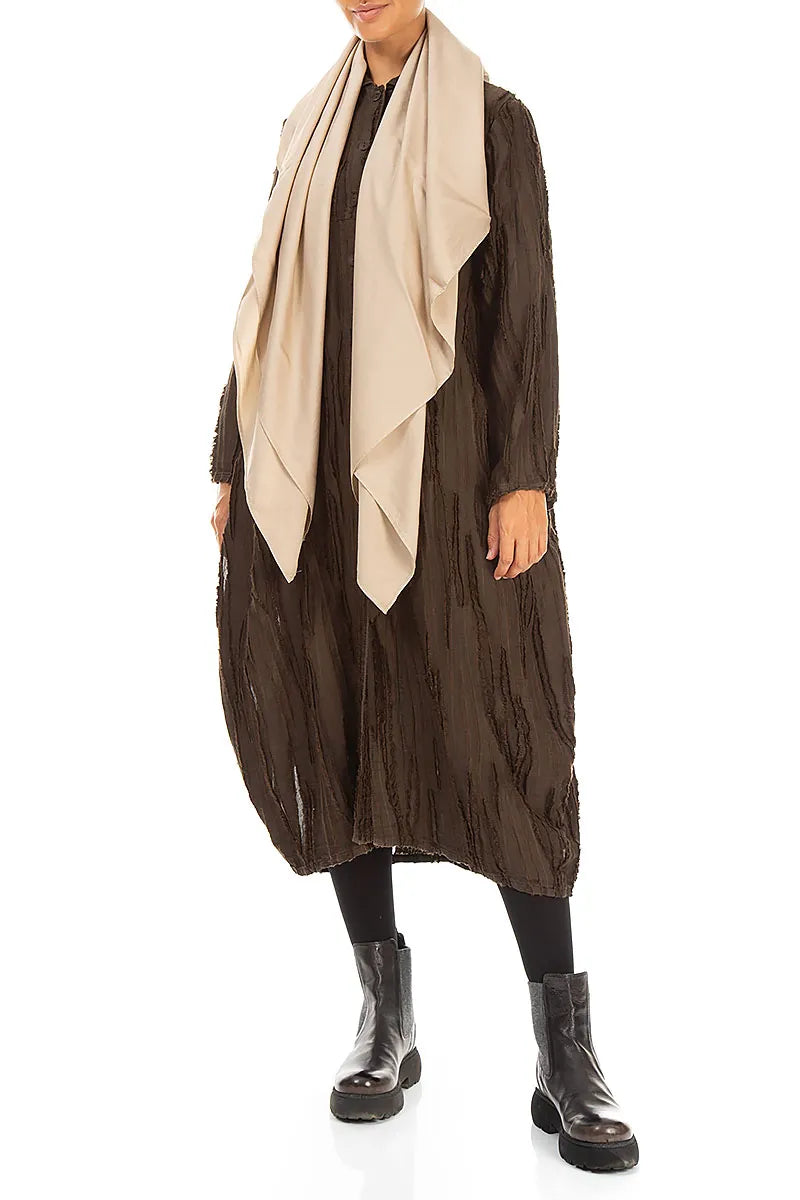 Foulard olive en Soie et Bambou