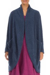 Open Blue Wool Cardigan 1