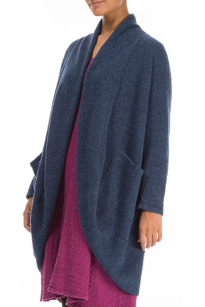 Open Blue Wool Cardigan 3