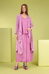 Open Floral Wild Berry Silk Jacket 6