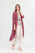 Open Front Antique Ruby Light Silk Jacket 1