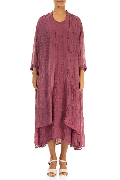 Open Front Antique Ruby Light Silk Jacket 2