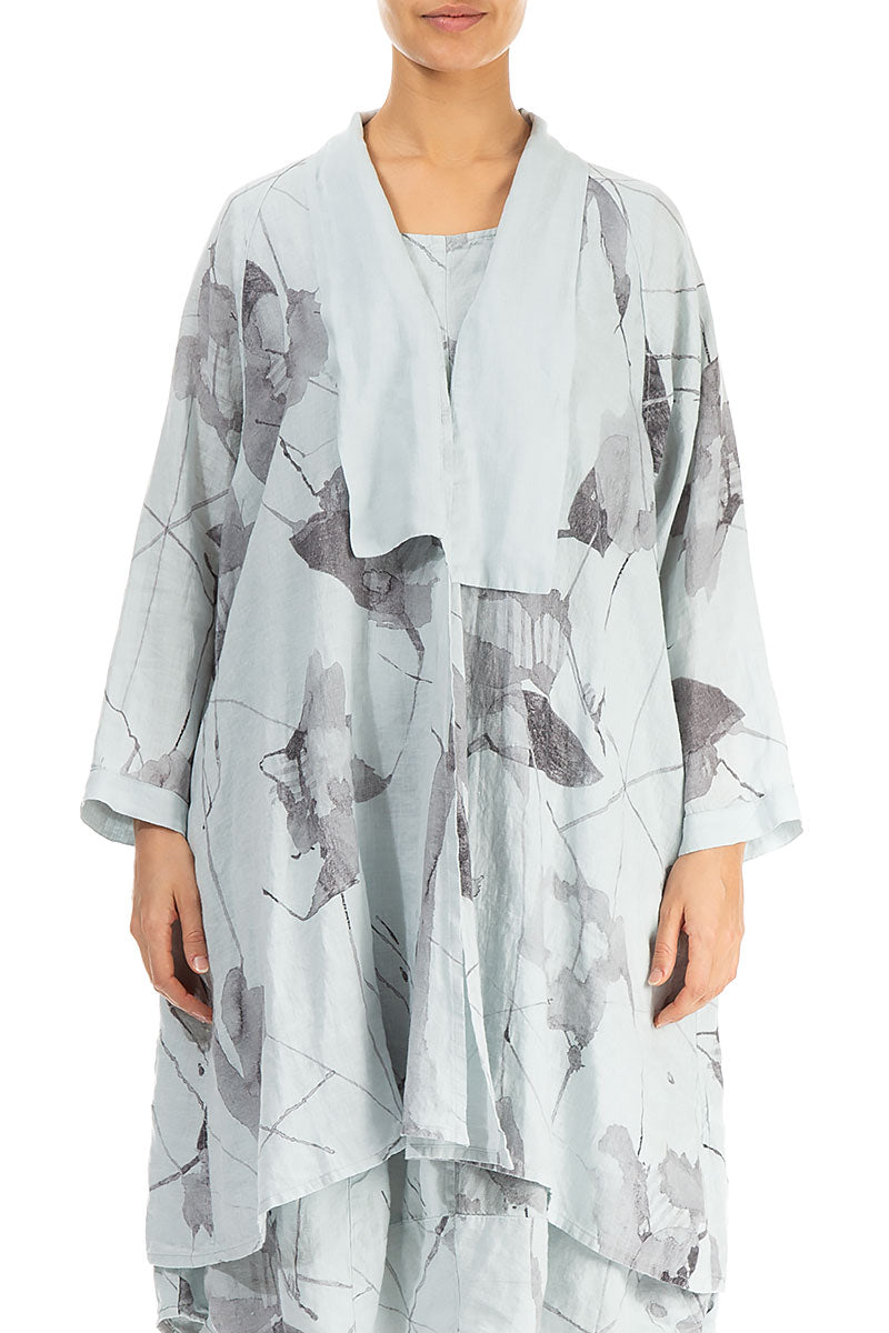 Open Light Grey Mirage Linen Jacket 1