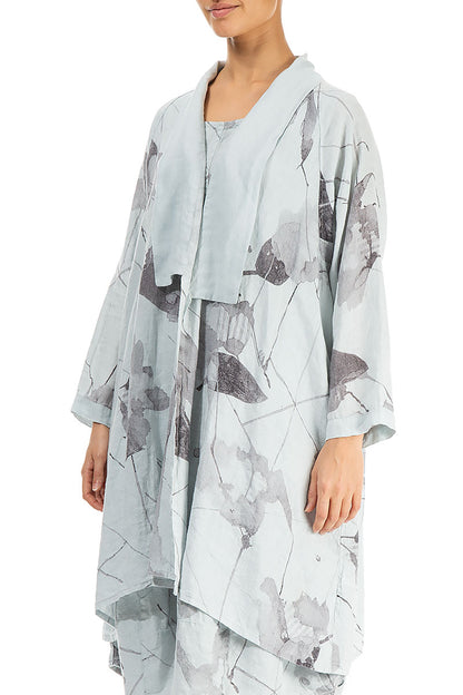 Open Light Grey Mirage Linen Jacket 3