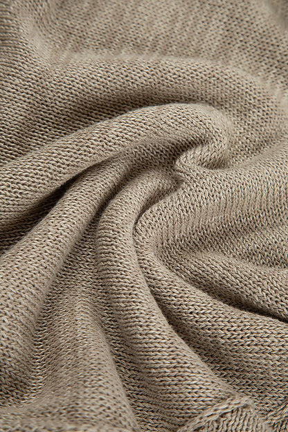 Open Longer Back Natural Linen Cardigan 5