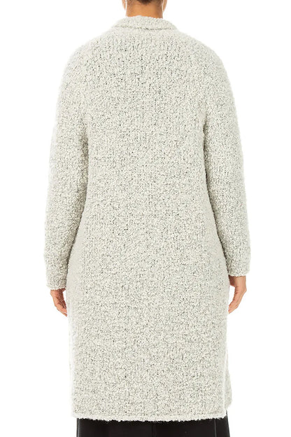 Open Mélange Pearl Alpaca Wool Coat Cardigan 2