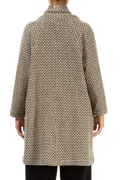 Open Type Beige Virgin Wool Jacket