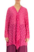 Open Type Dotty Hot Pink Silk Jacket 1