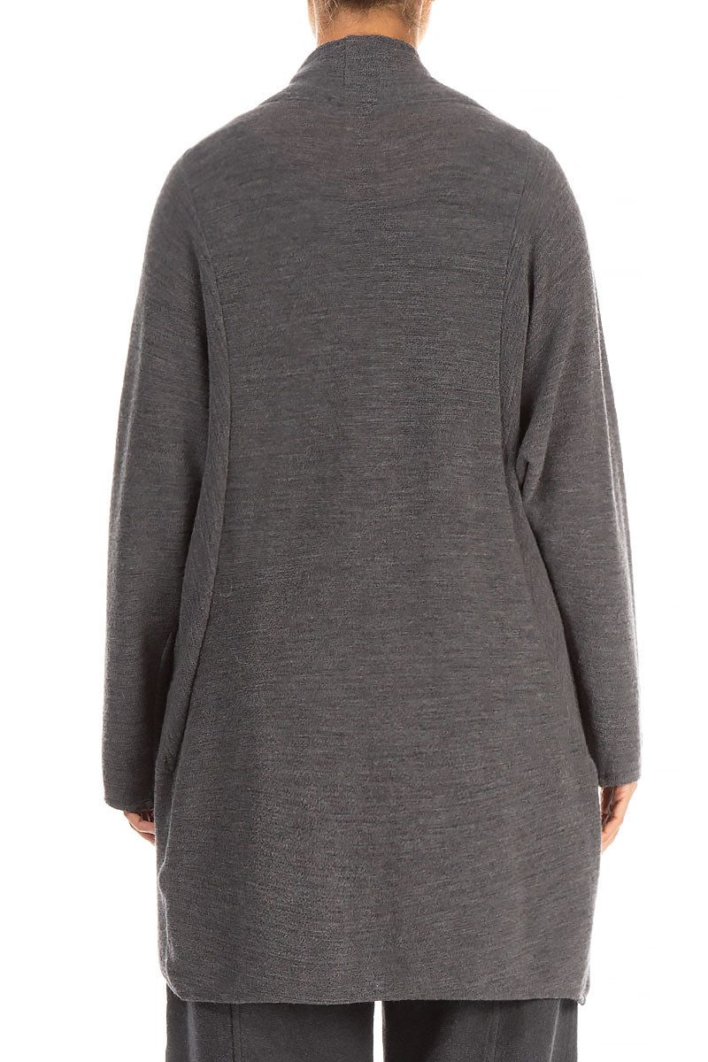 Open Type Grey Wool Jersey Jacket 2